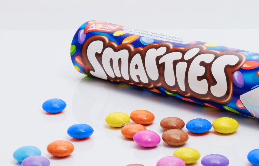 Smarties bleus colorant naturel (spiruline/phycocyanine)