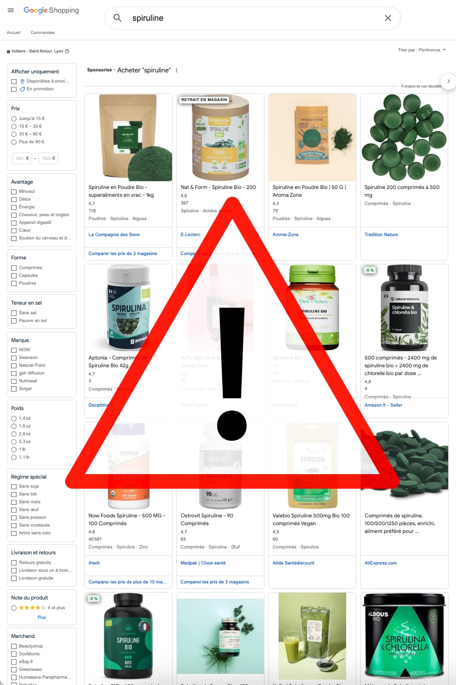 beaucoup spiruline pas chère sur google shopping